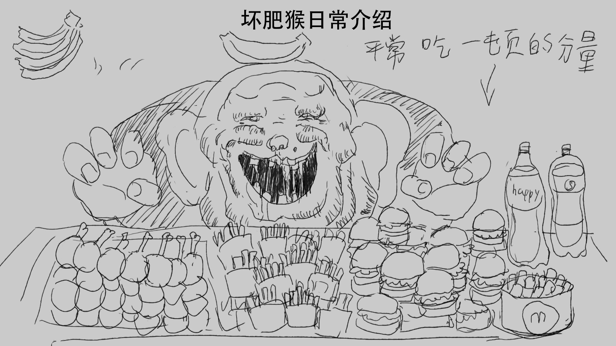 坏肥猴的日常介绍(三分钟视频)
